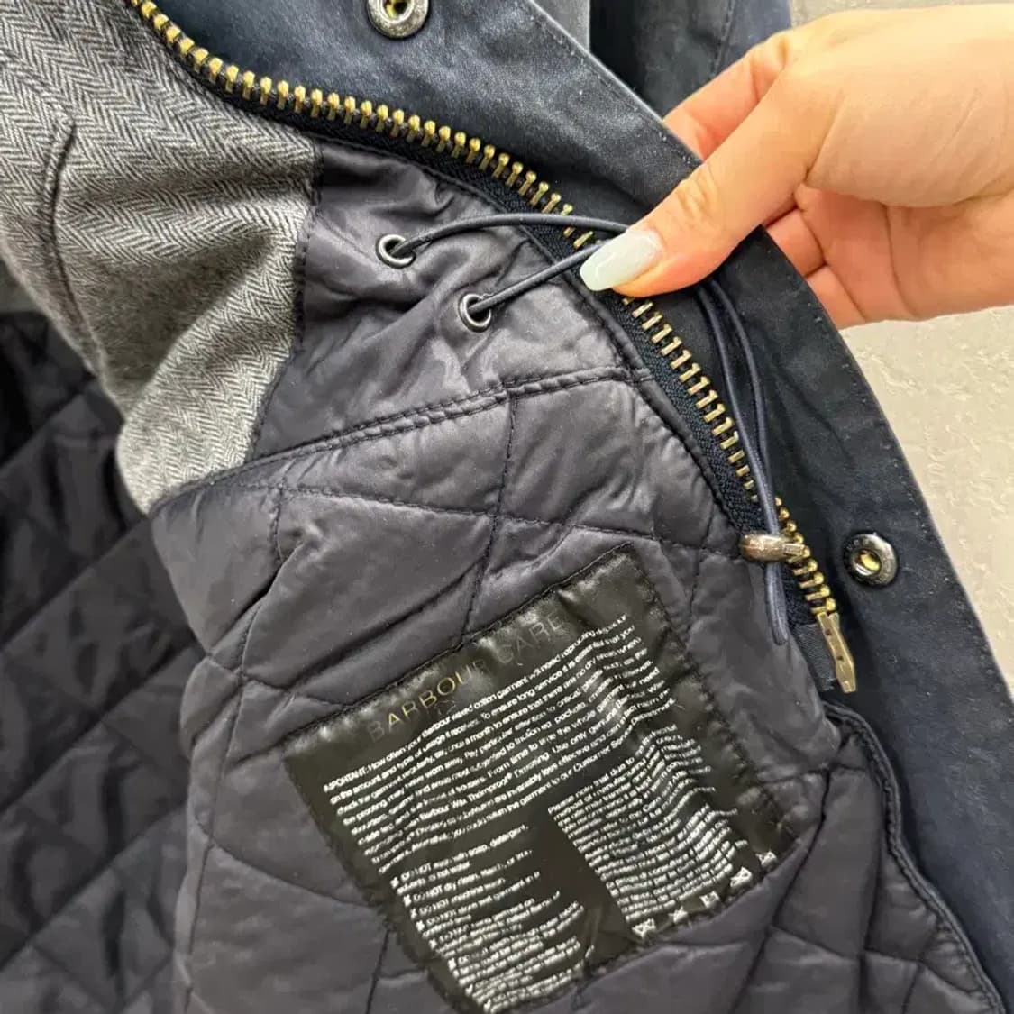 Barbour 바버 야상 왁스 패딩 자켓 M 상품이미지4