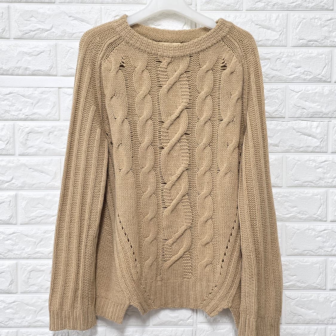 택포// 한섬 시스템 SYSTEM 케이블 니트 S 상품이미지1