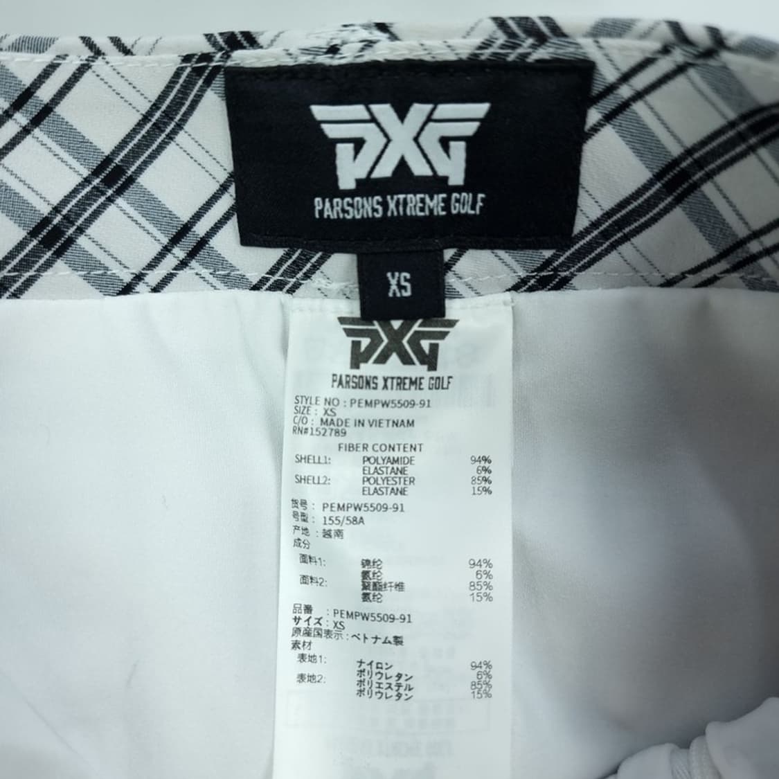 [PXG] 로고 자수 체크 패턴 골프 미니스커트 골프 치마 M19314 상품이미지8