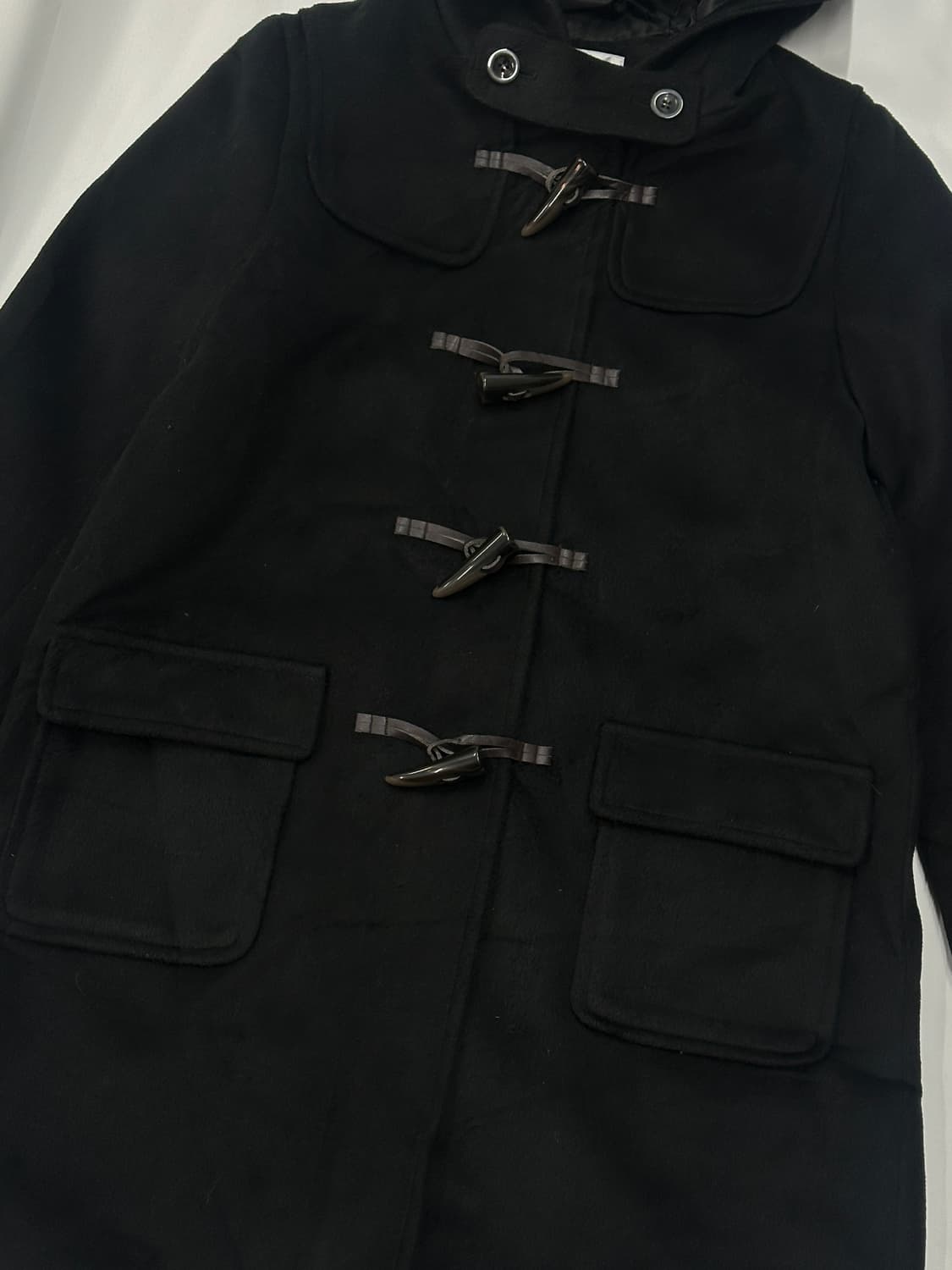 ❄️사와코깔 미디 블랙 떡볶이 코트 ❄️ 그런지 러블리 학생 고갸루 상품이미지4