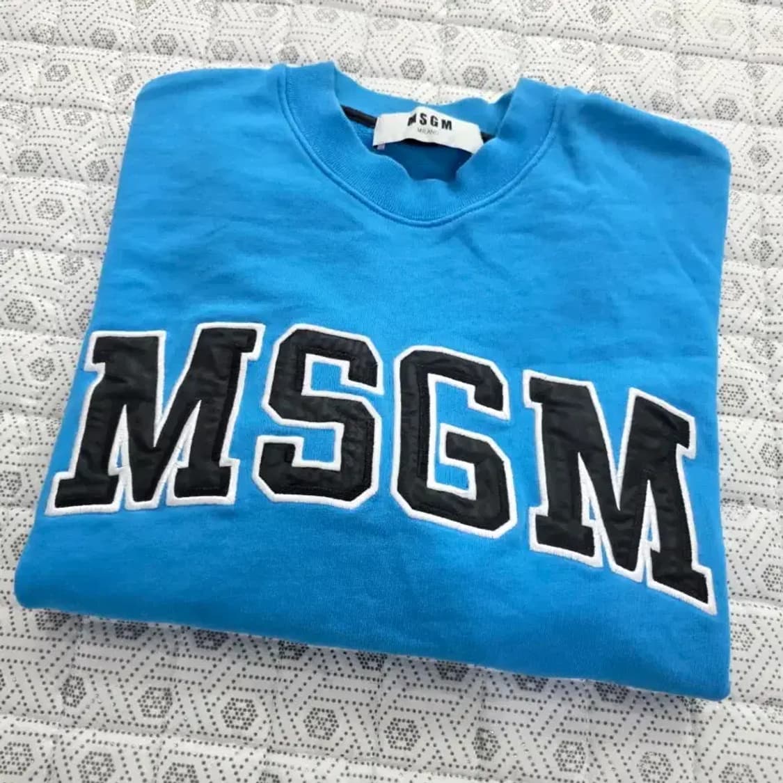 MSGM 여성 크롭 맨투맨 블루 ~55 상품이미지6