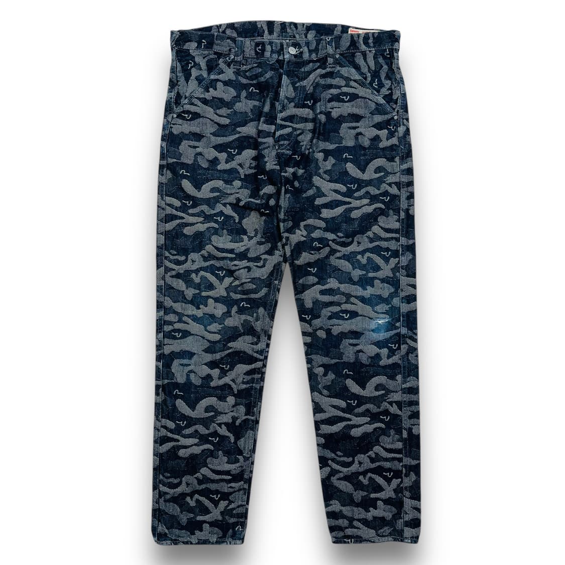 에비수 OG LOT 5500 카모플라쥬 패턴 로고 데님 팬츠 상품이미지2