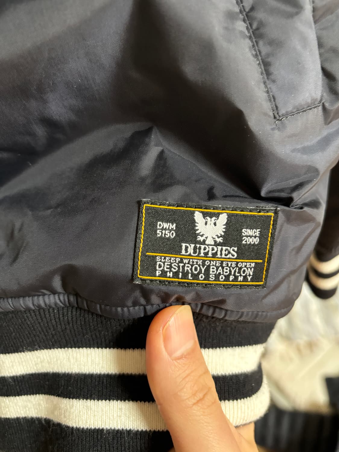 네이버후드xduppies 베이스볼 자켓 L 상품이미지3