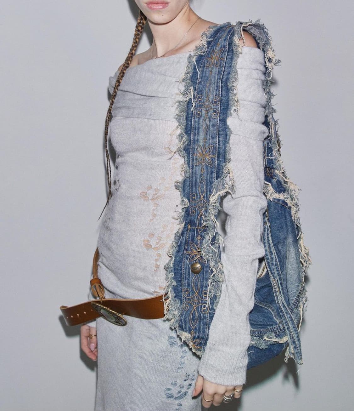 [새상품] 스컬프터 디스트로이드 데님 더플백 상품이미지2