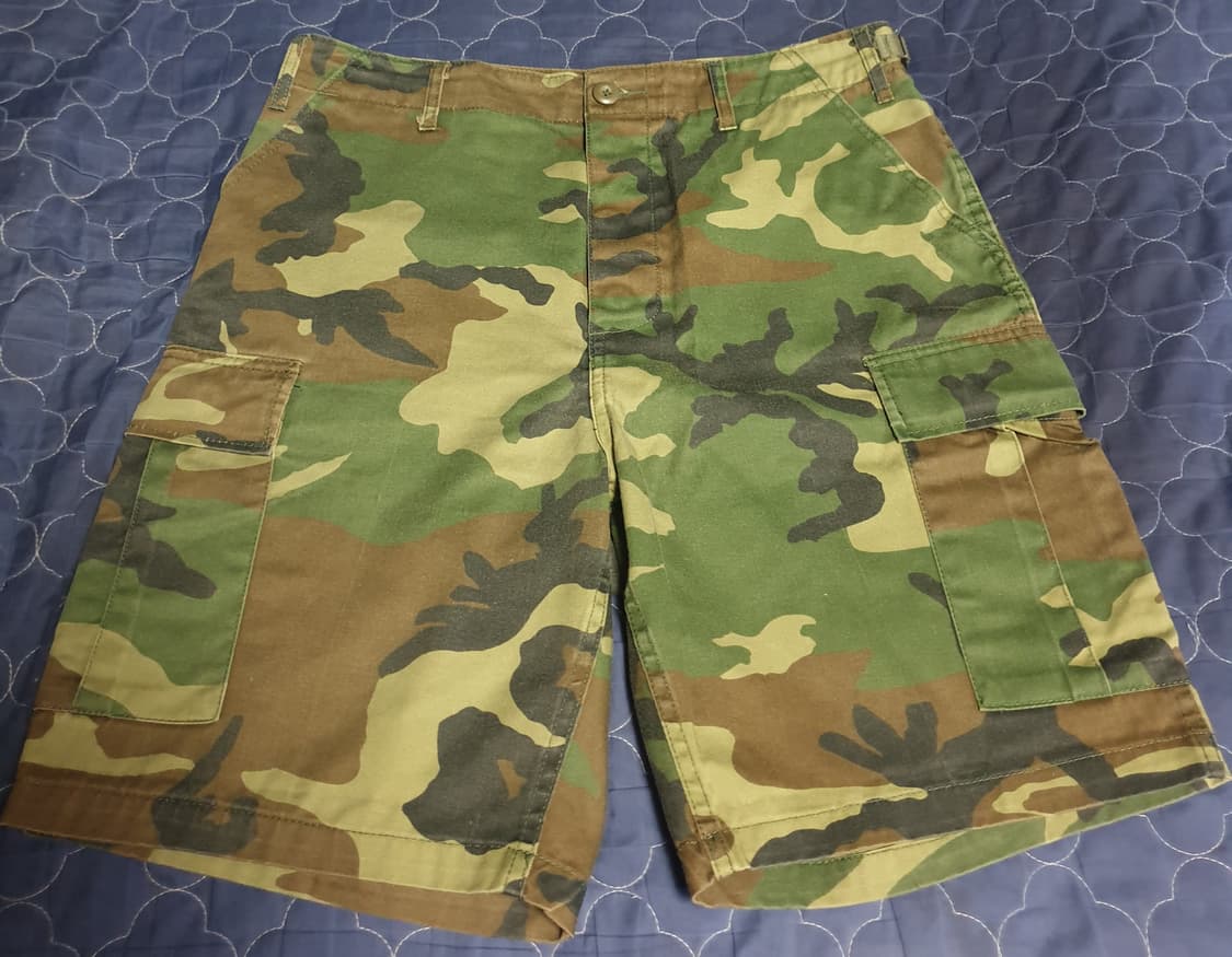 로스코 B.D.U 밀리터리 카모 사이드조절끈 카고 쇼트팬츠 카키 (M) 상품이미지1