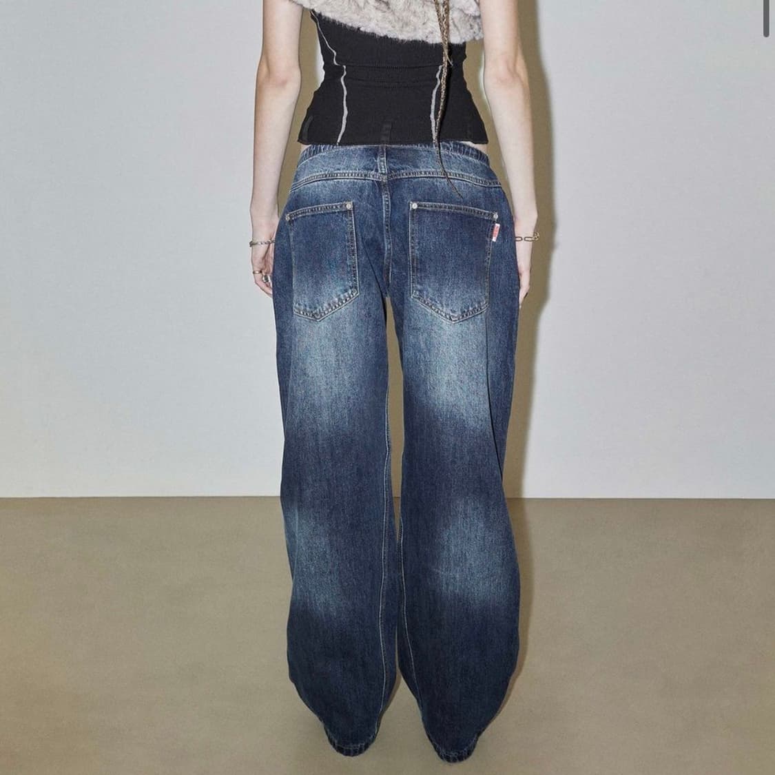 스컬프터 로우라이즈 데님 팬츠 상품이미지2