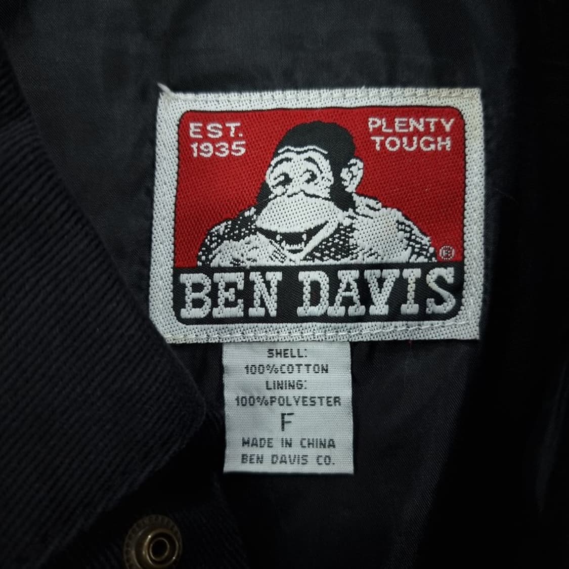 [벤데이비스] 로고 패치 커버올 워크 초어 자켓 블랙 M19642 상품이미지7