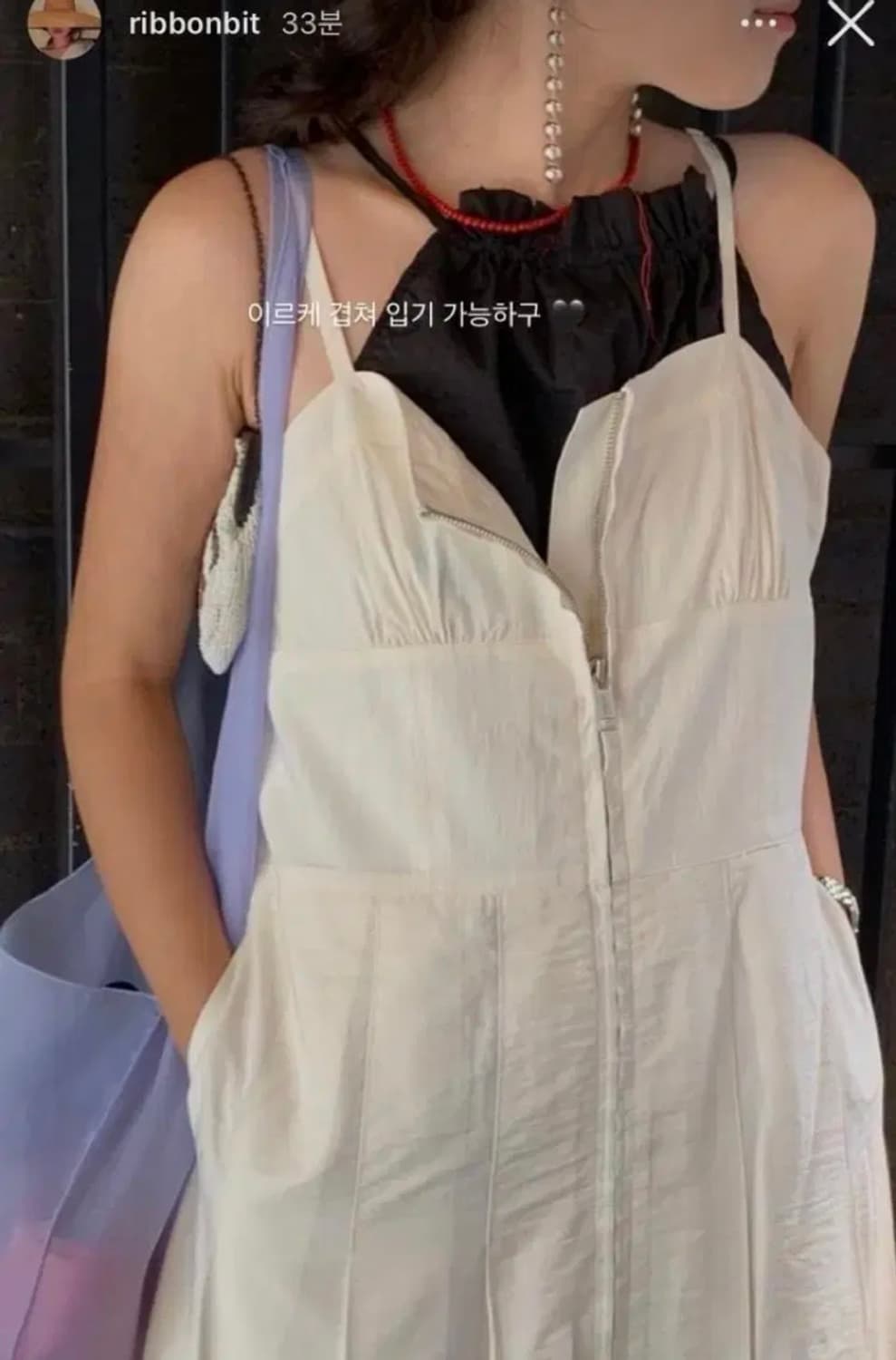 더바넷 x 리본빛 ribbonbit 집업 드레스 상품이미지5