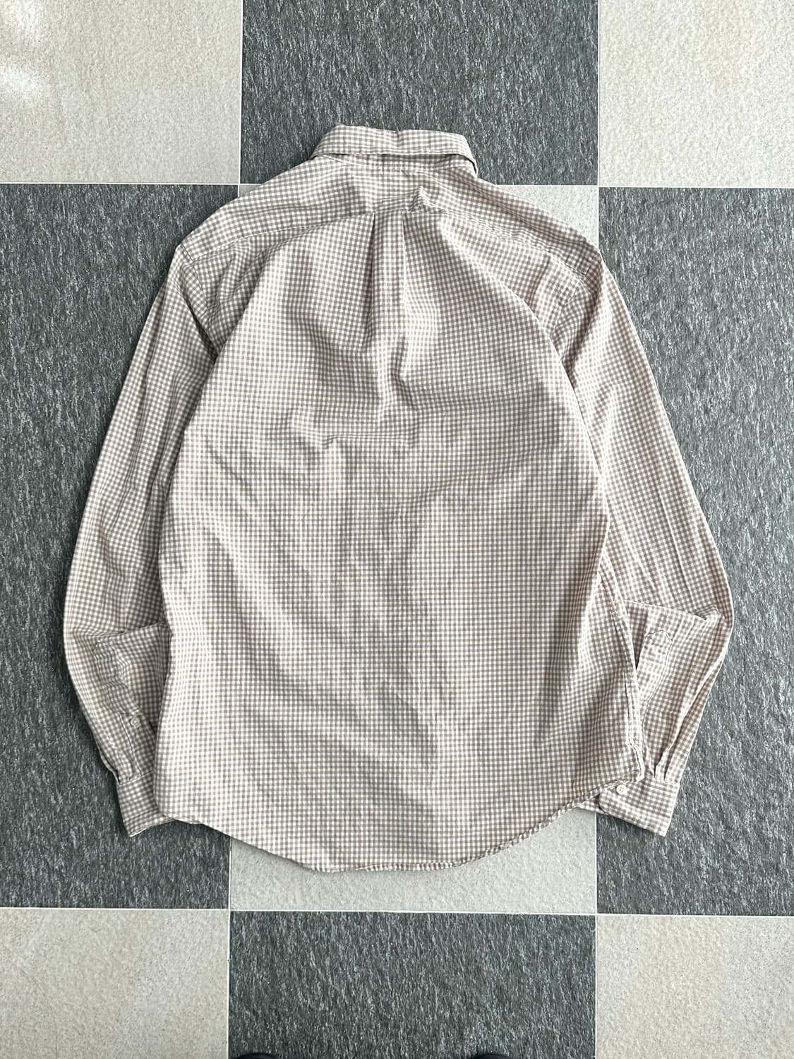 폴로 랄프로렌 베이지 깅엄체크 셔츠  상품이미지6