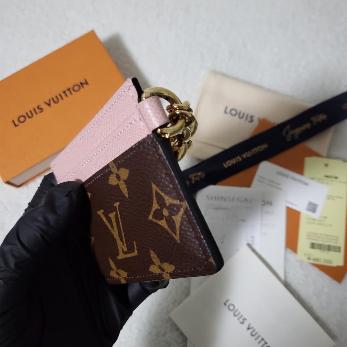 [영수증/새상품급] 루이비통 모노그램 LV 참 카드홀더 카드지갑  상품이미지8