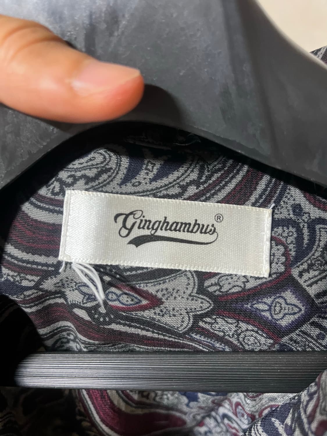 Ginghambus 페이즐리 패턴 셔츠 100 상품이미지3