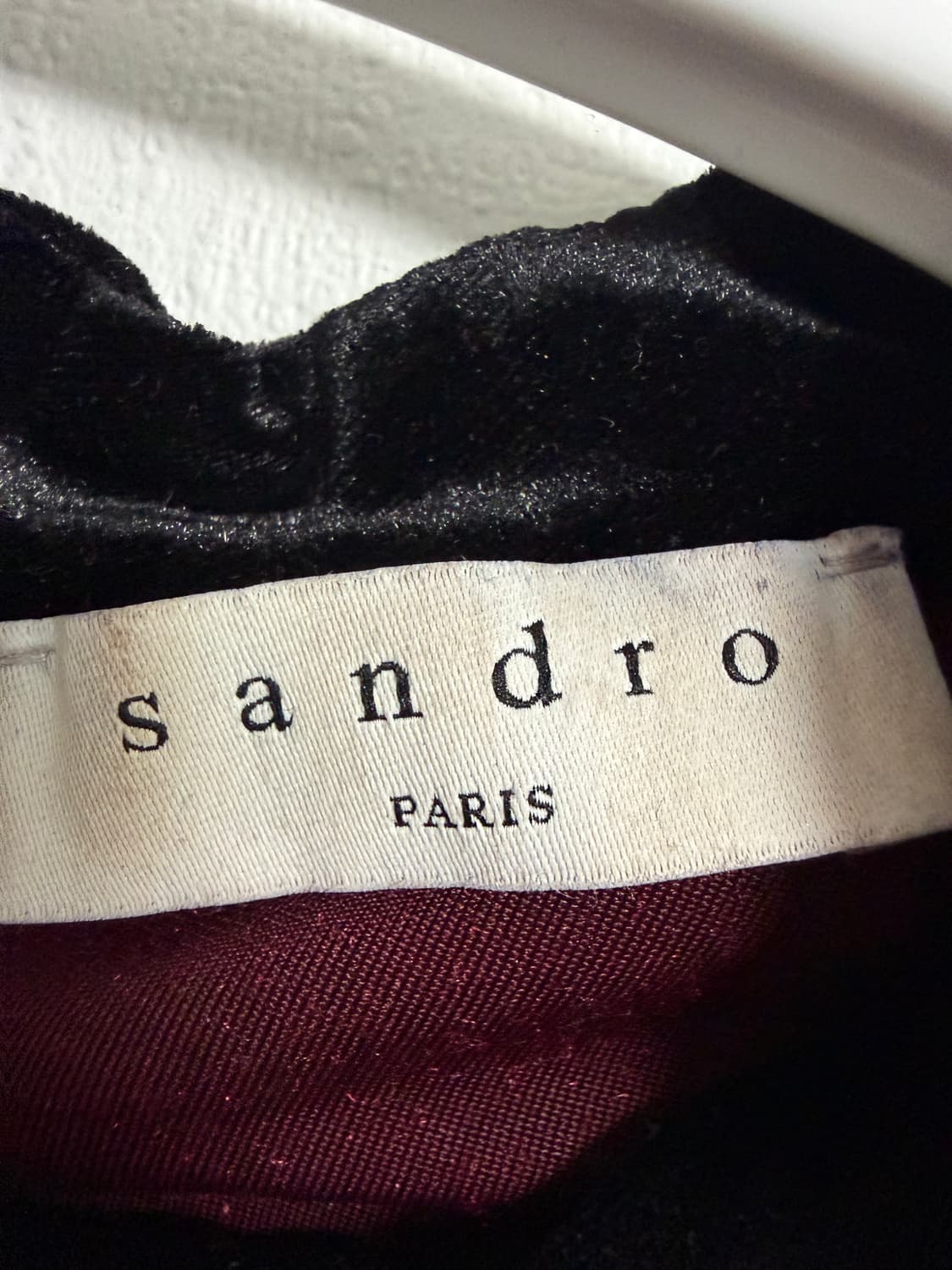 산드로 벨벳 진주 원피스 상품이미지3