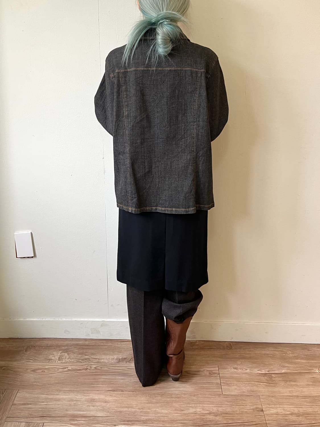 QUINTY 패치워크 프릴 데님 자켓 상품이미지9