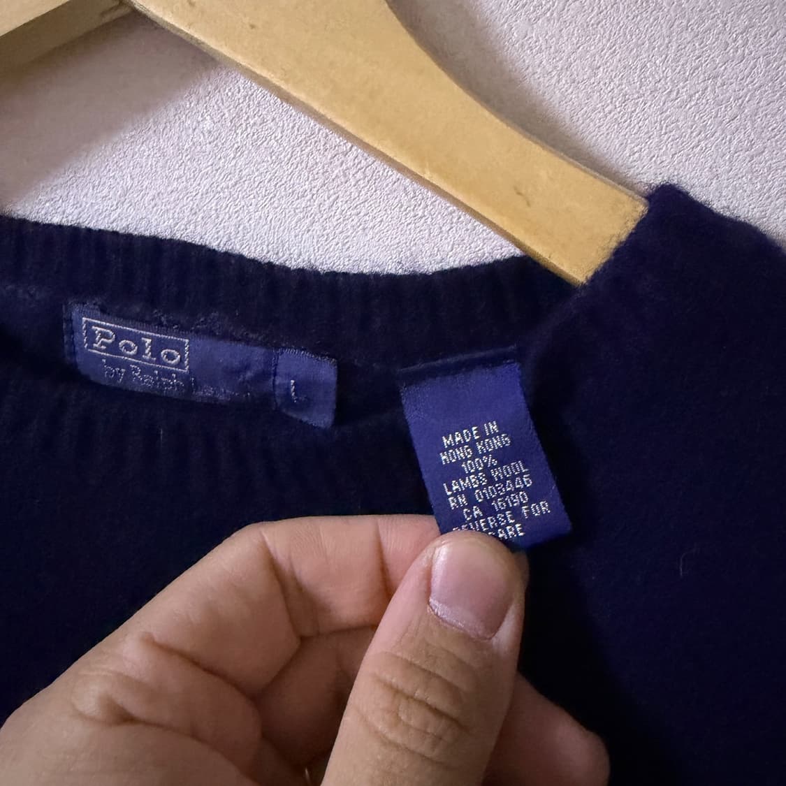 폴로 랄프로렌 빅포니 울 니트 네이비&블루 (55정도) 상품이미지4