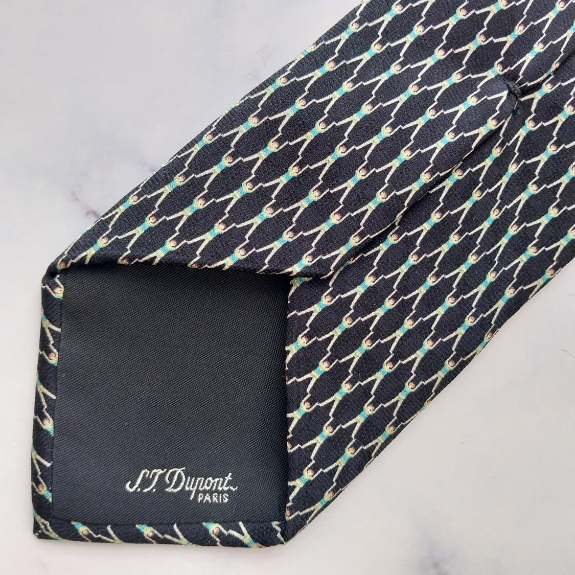 에스.티. 듀퐁 실크 블랙 패턴 넥타이 8.6cm A+등급 K2543
 상품이미지7