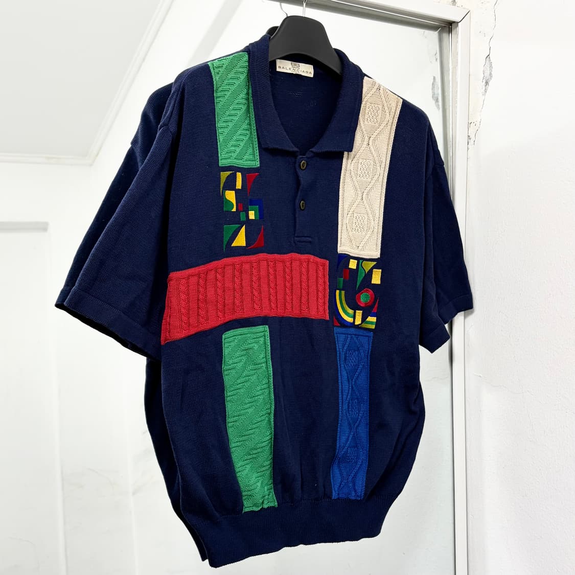 발렌시아가 90s 카라넥 니트 반팔 티셔츠 상품이미지4