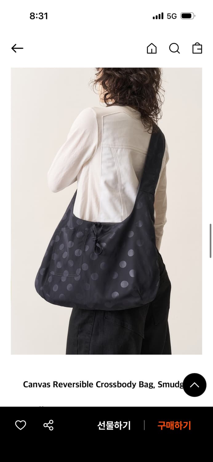 Canvas Reversible Crossbody Bag, Smudge 상품이미지2