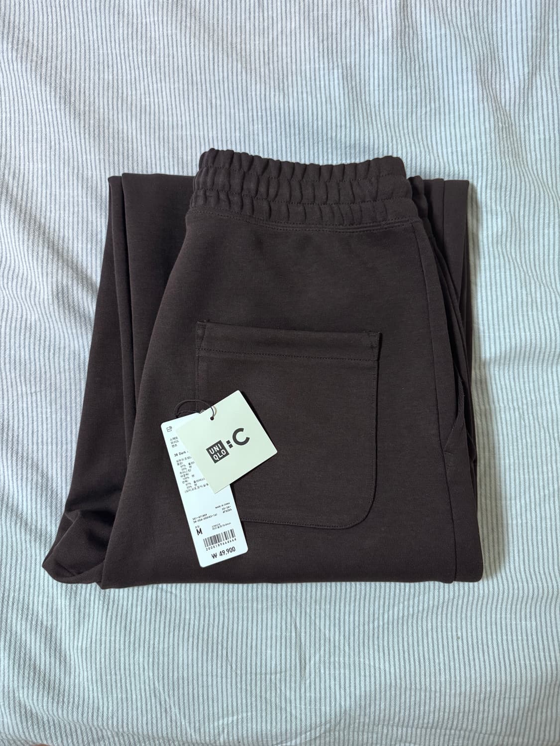 유니클로 스웨트와이드팬츠 다크브라운  상품이미지2