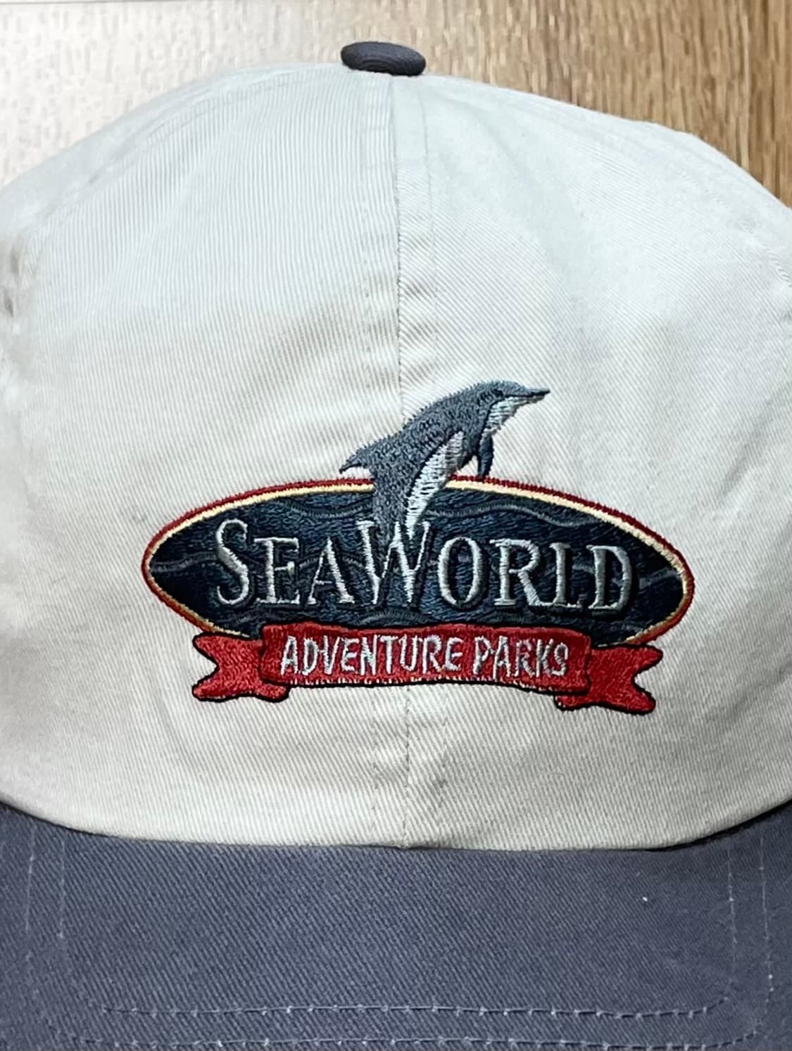 택포) USA Sea World 씨월드 자수로고 빈티지 투톤 볼캡 모자 상품이미지2