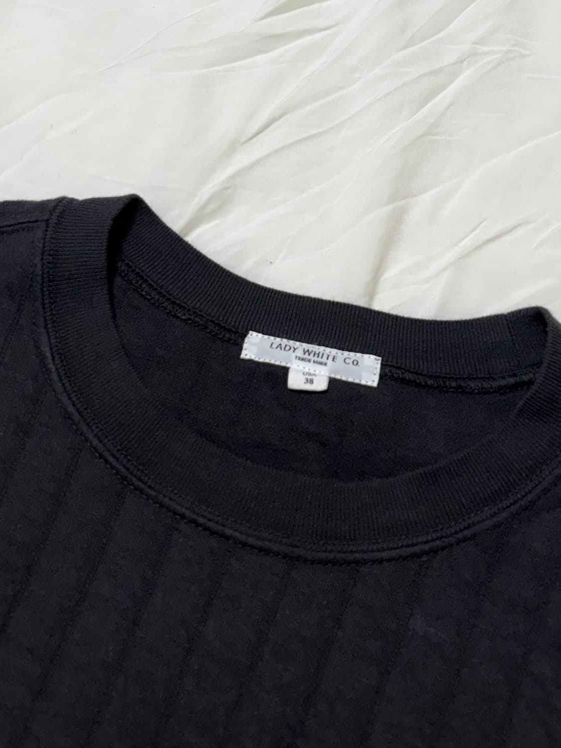 레이디화이트 퀼티드 크루넥[앤트러사이트, M] 상품이미지2