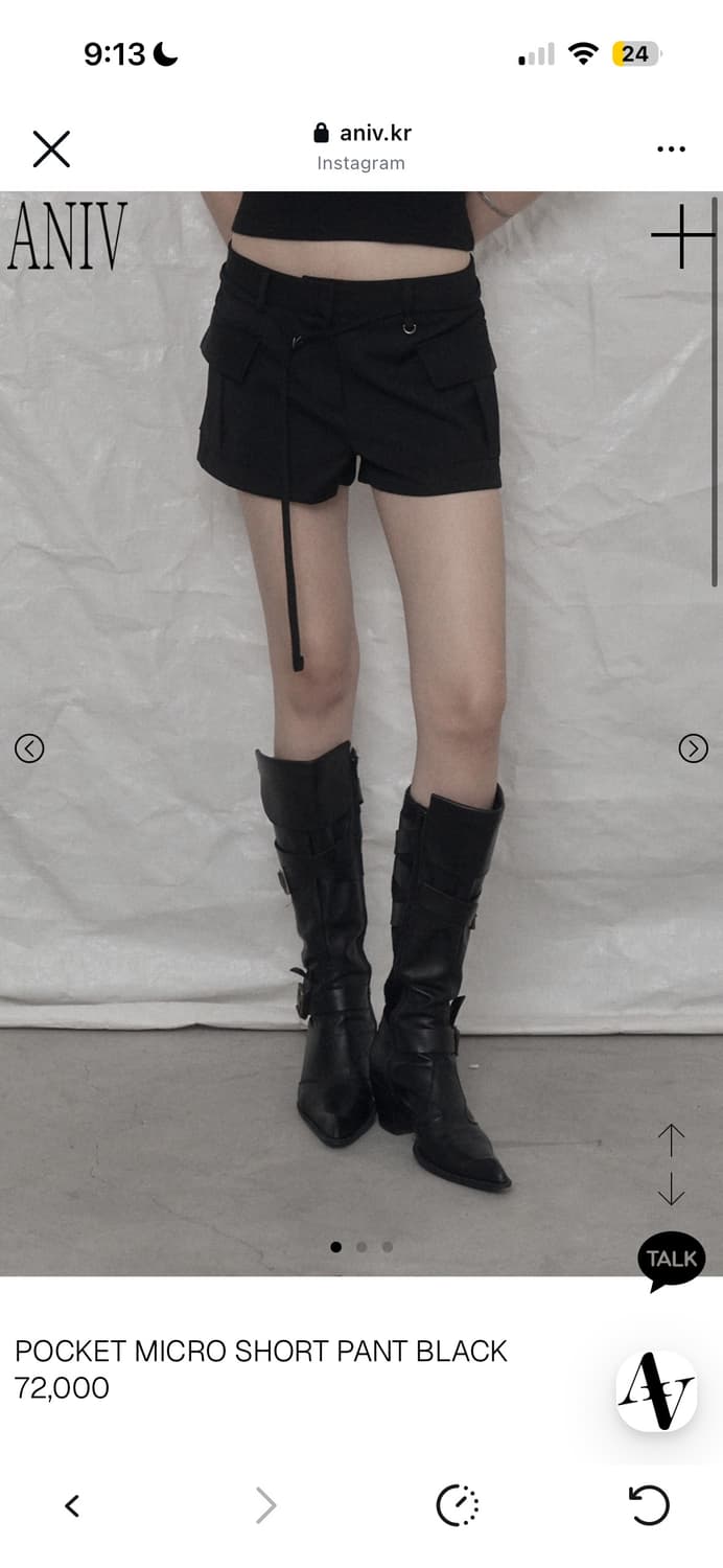 (새상품) 어니브 포켓 마이크로 숏팬츠 블랙 M  상품이미지3