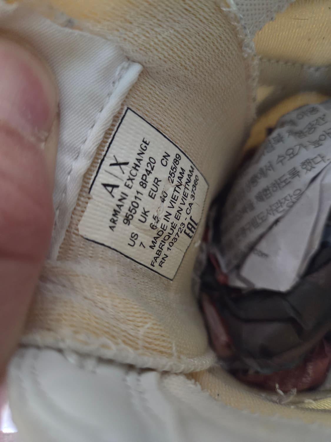 아르마니 익스체인지 마이크로파이버 실버 스니커즈 255 상품이미지5