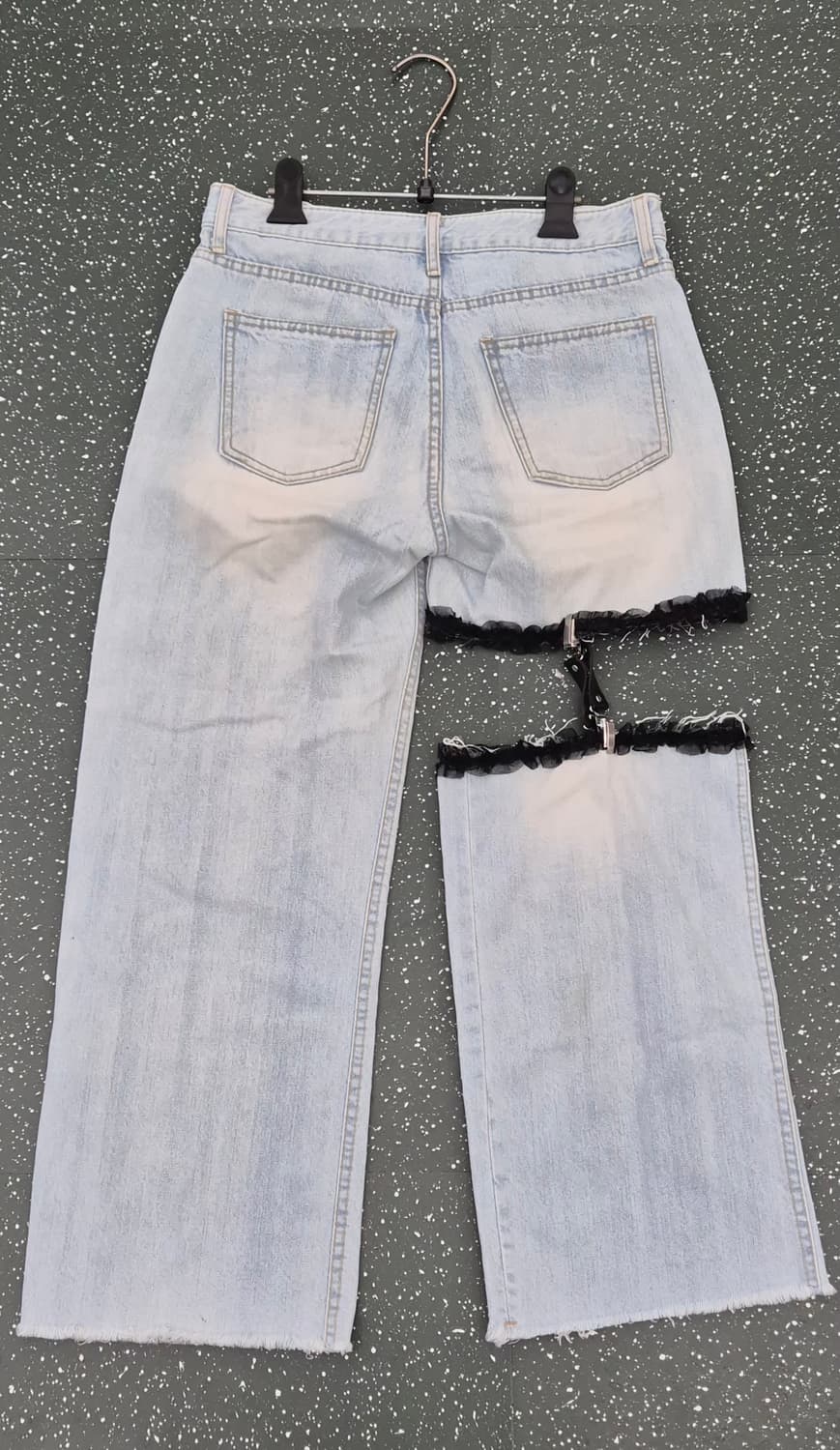 레이스 포인트 가터벨트 데님팬츠 상품이미지5