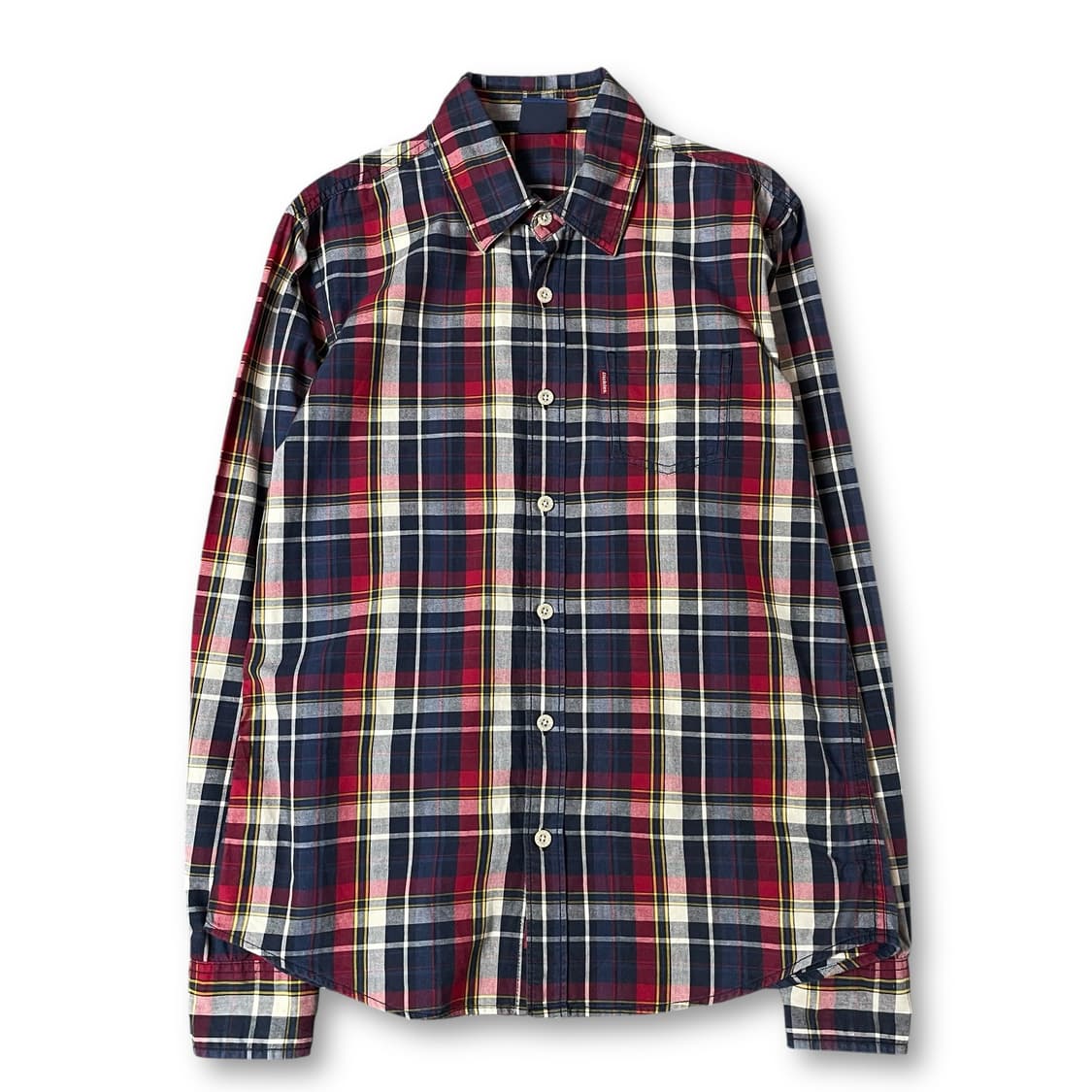  디키즈 블루 레드 체크 긴팔 셔츠 L 상품이미지1