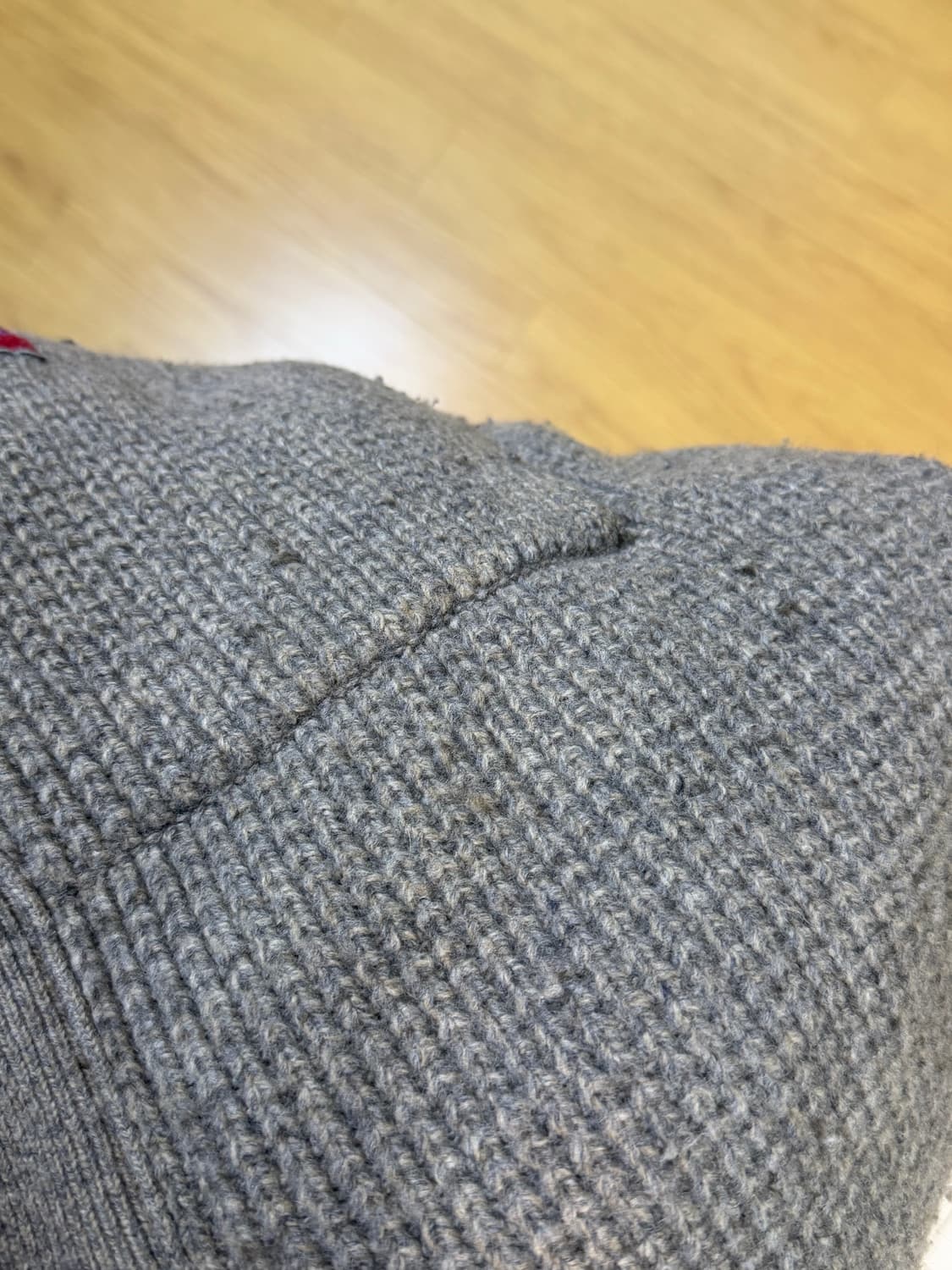 웰빙익스프레스 와플 니트 집업 그레이 S 상품이미지8