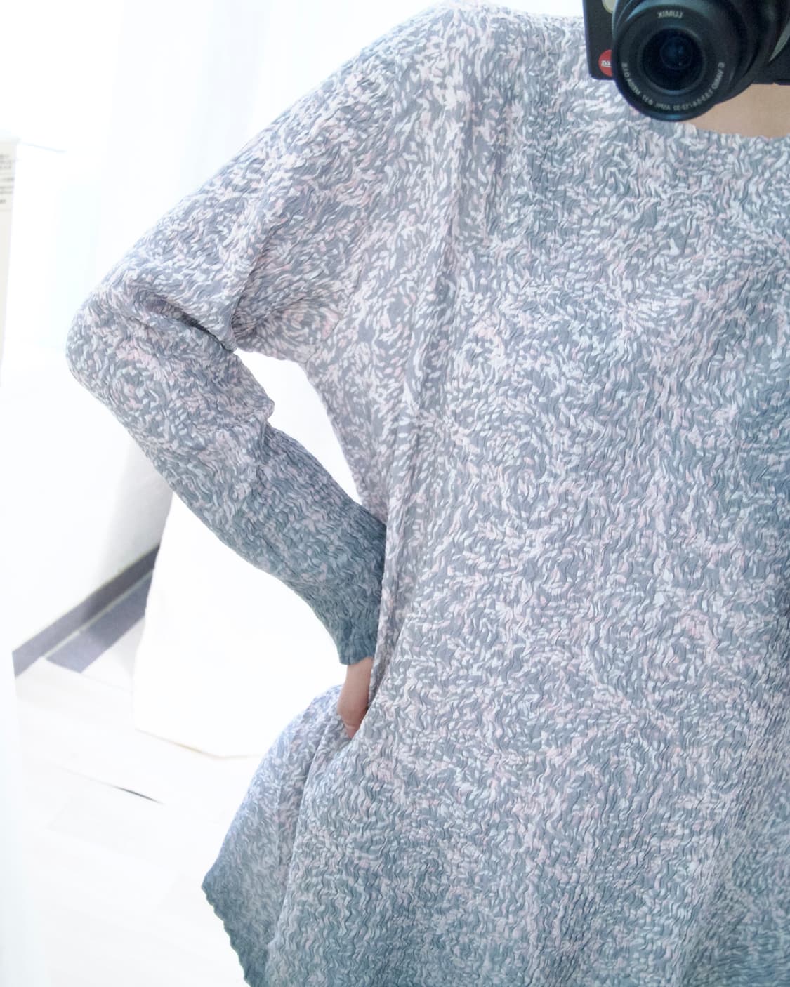 Gradation pleats long sleeve top 상품이미지4