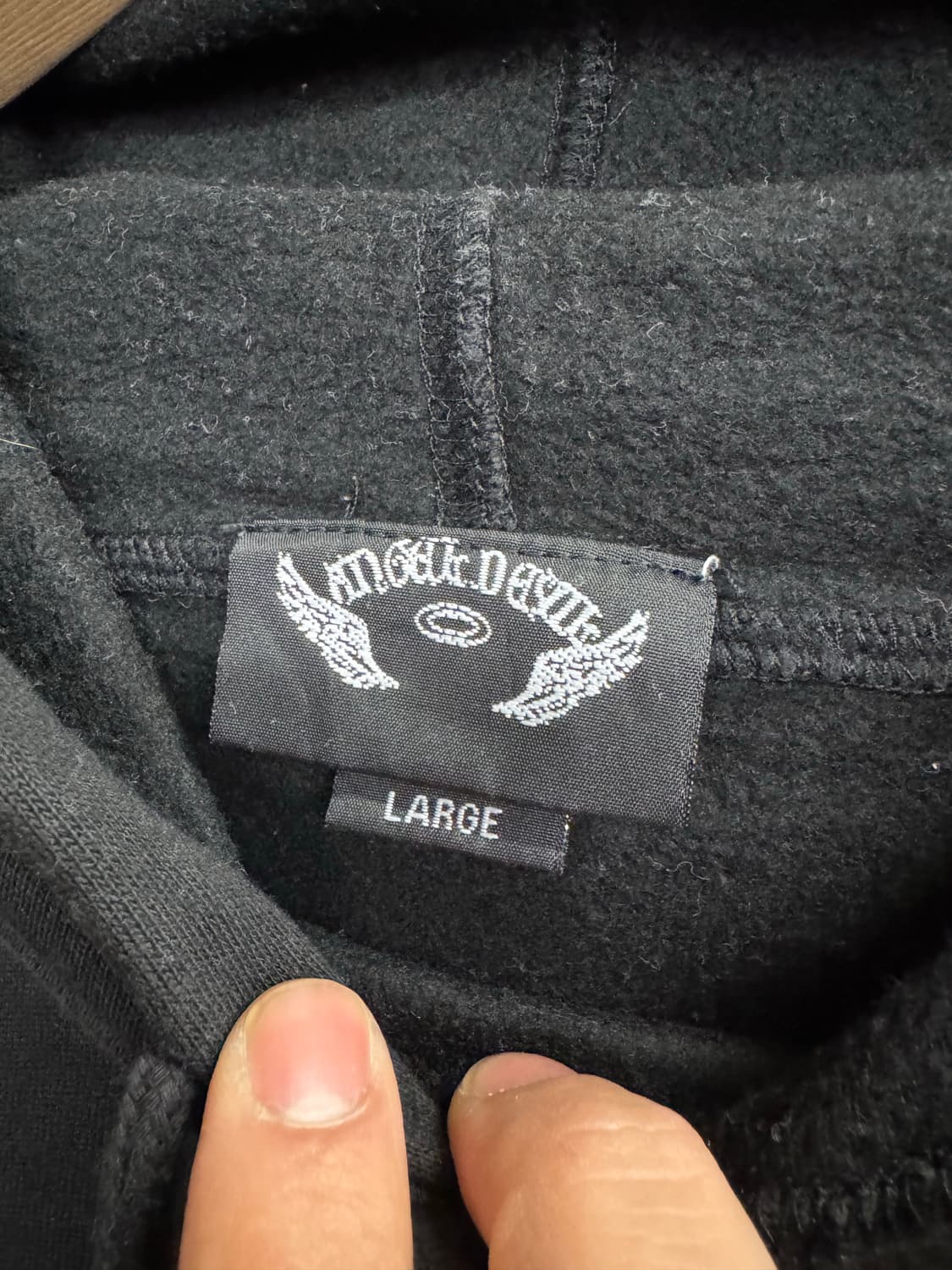 japanese vintage Angel Devil 프린팅 후드티 상품이미지3