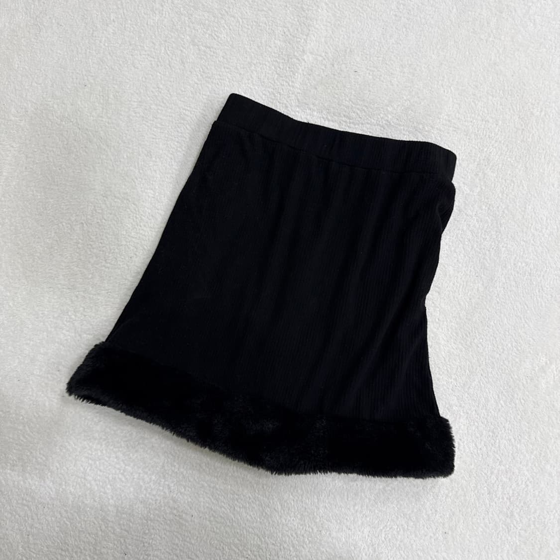 실측확인 에코 퍼 미니 스커트 0330T 상품이미지2