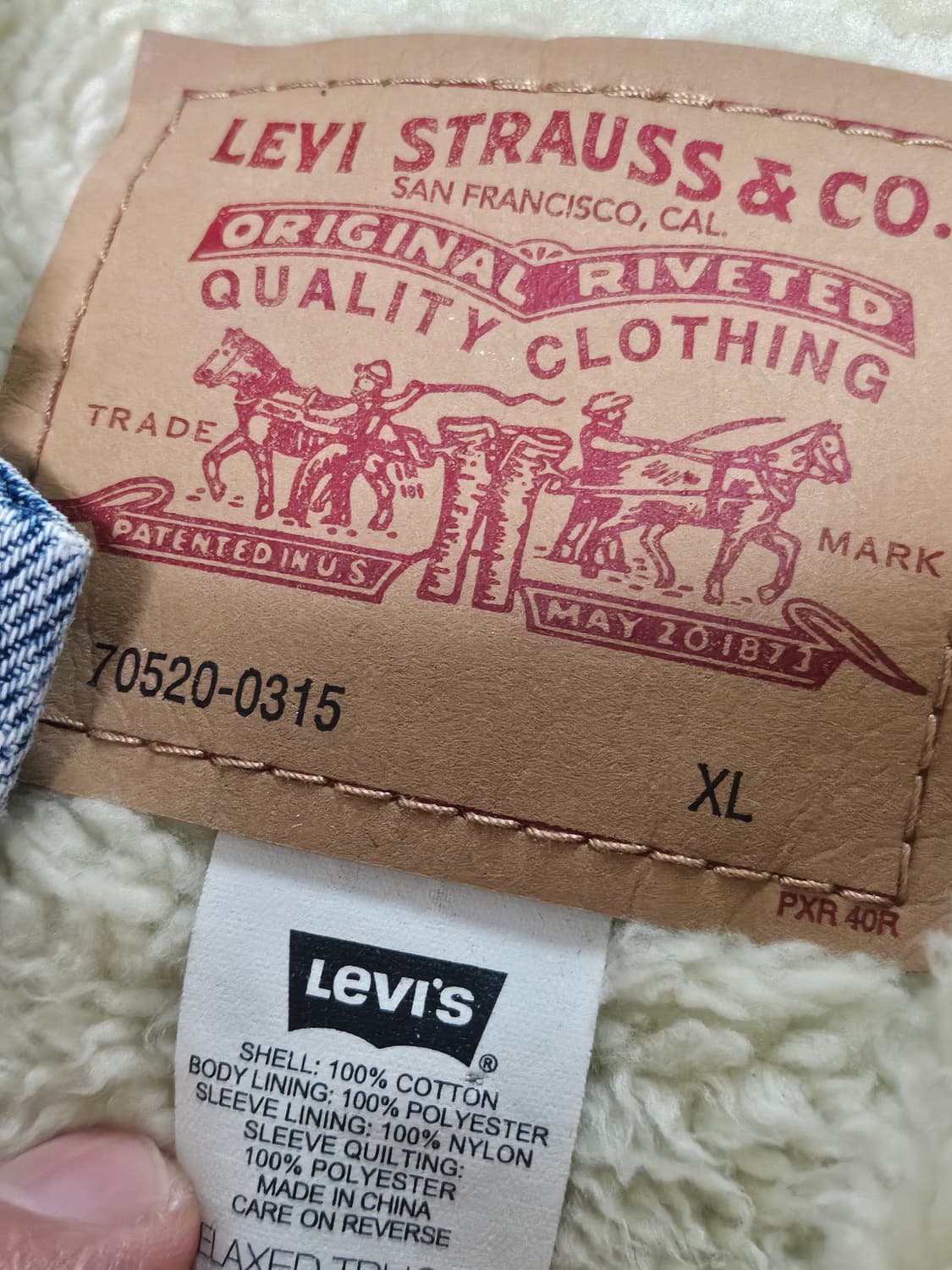 리바이스 셰르파 트러커 데님 자켓 XL 상품이미지3