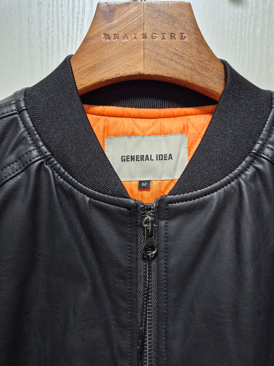 제너럴아이디어 레더 누빔 블루종 블랙.새상품 상품이미지8