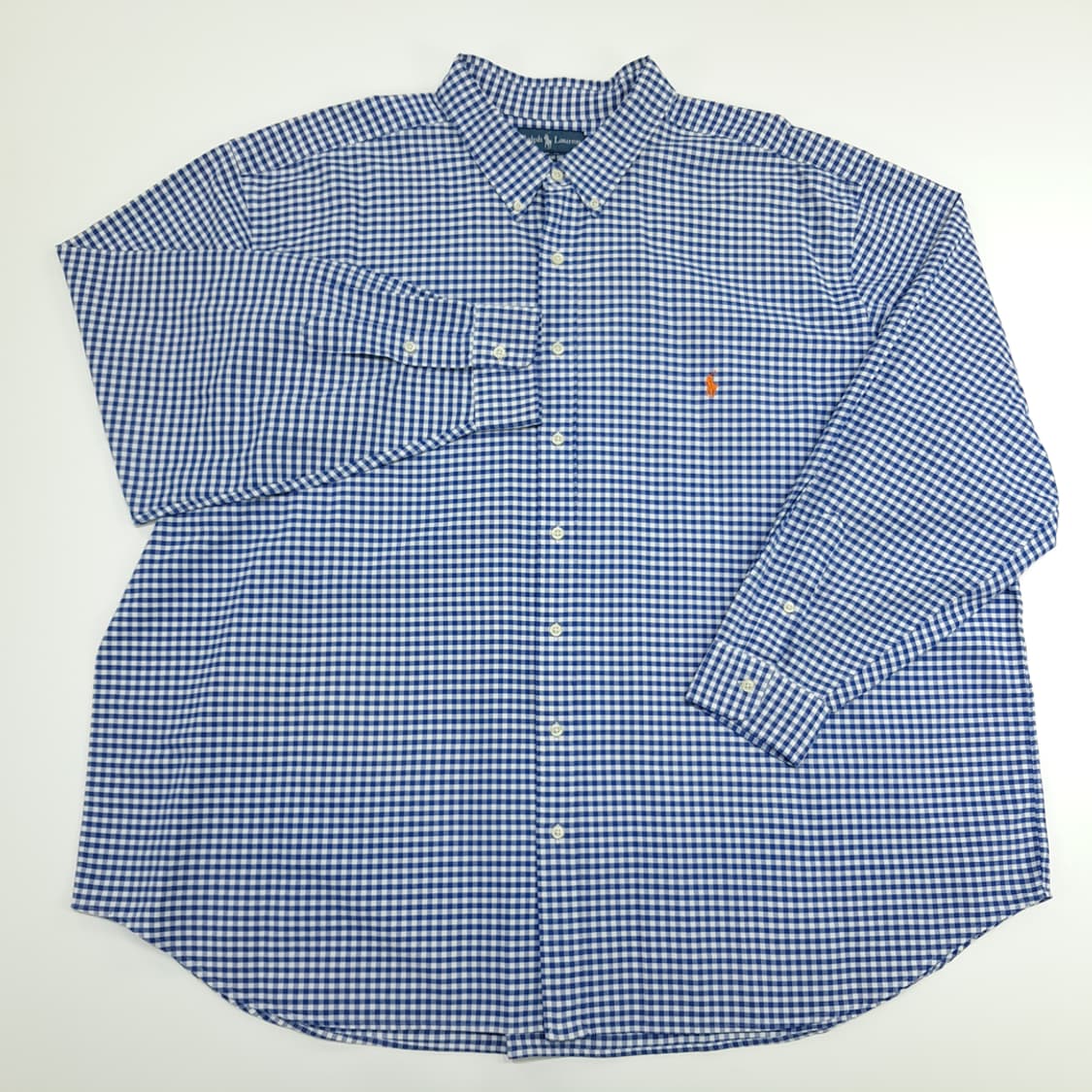 CN722 4XB폴로 랄프로렌 블루 마이크로체크 긴팔 셔츠 남방 상품이미지2