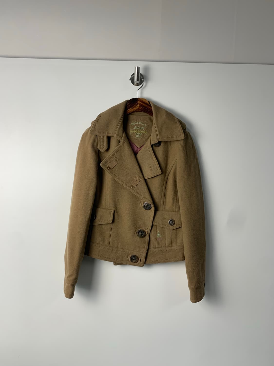 빈폴 베이지 더블 숏 코트 상품이미지3