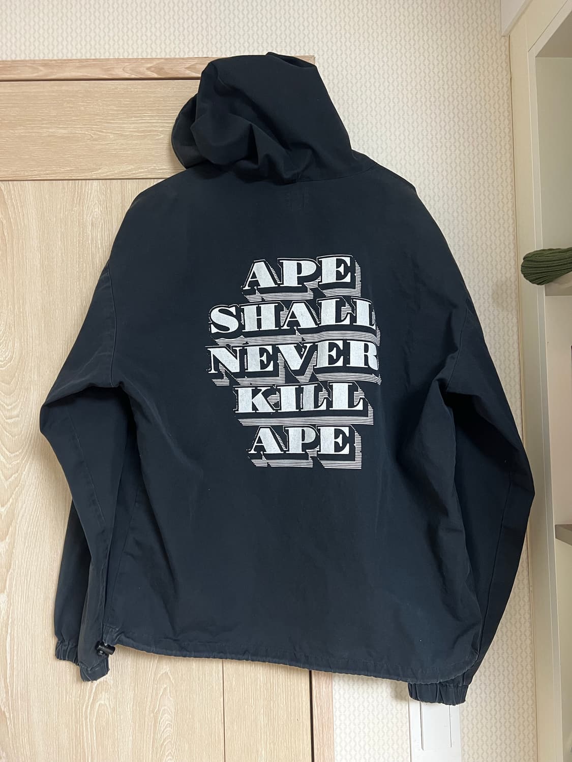 00s 올드 베이프 백로고 블랙 윈드브레이커 자켓 니고 bape 상품이미지2