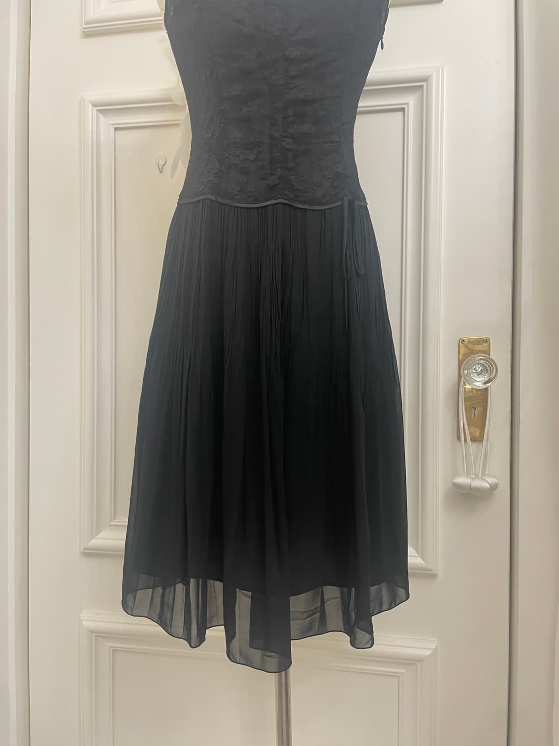 black lace shirring pleats bow opc 상품이미지9