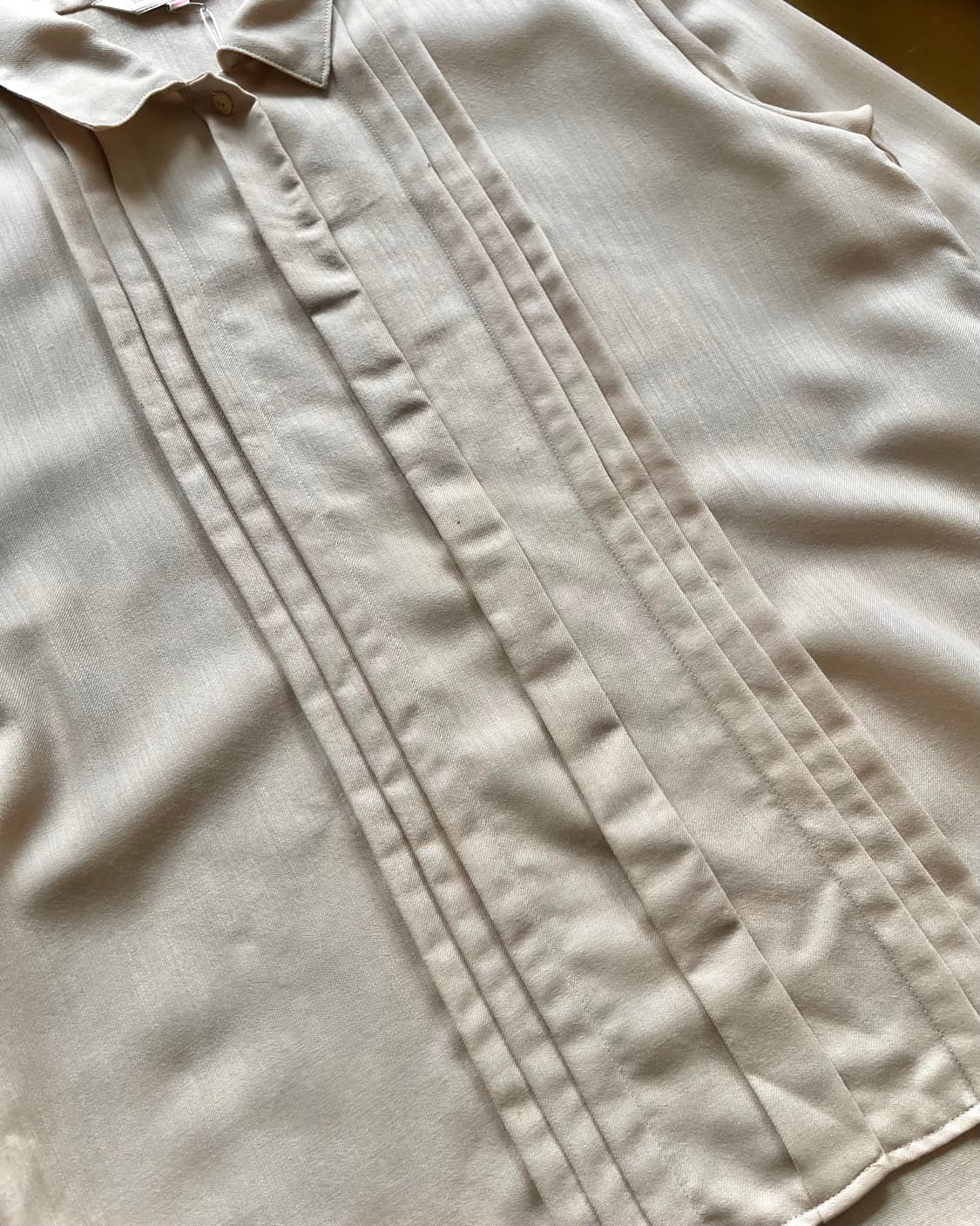 1980-90s Old Burberry Pleats Trim Shirt 상품이미지6