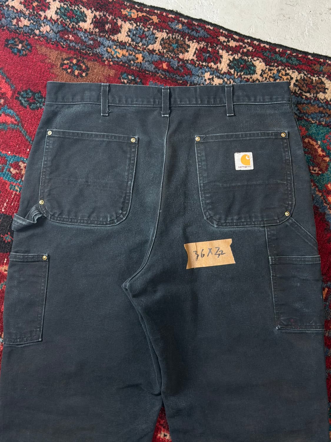 OG USA 칼하트 B01 더블니 블랙 칼하트 썩블니 하드페이딩 상품이미지6
