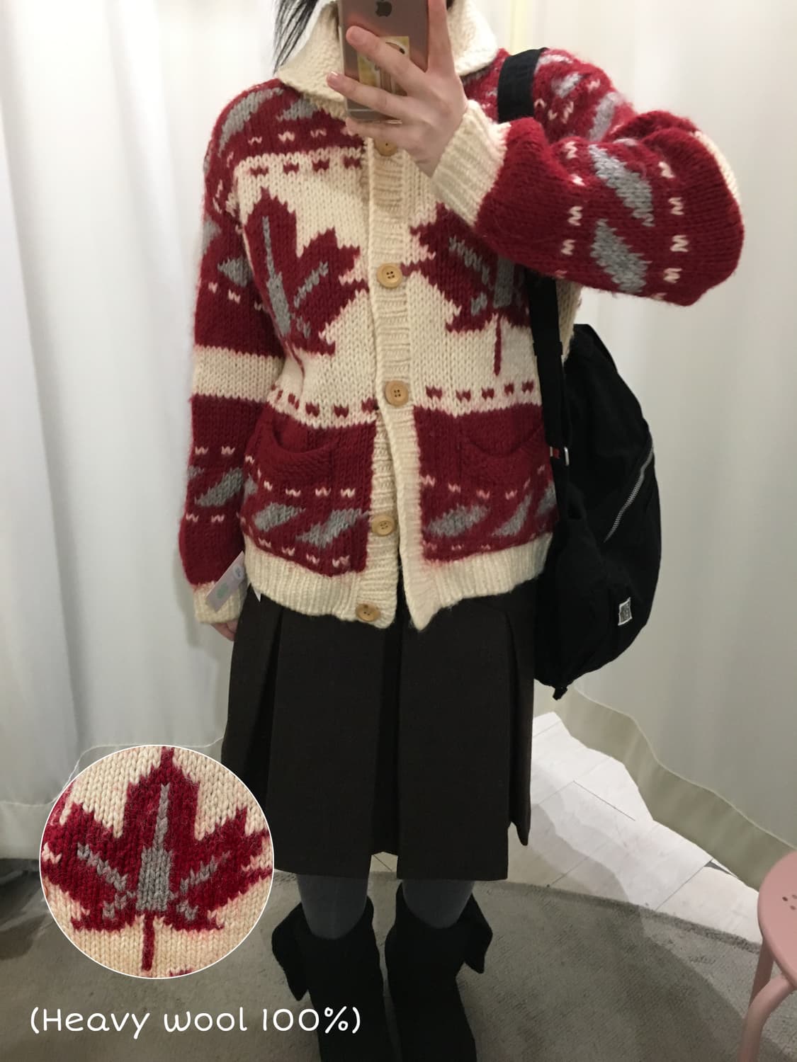 헤비울 메이플 숄카라 가디건 상품이미지1