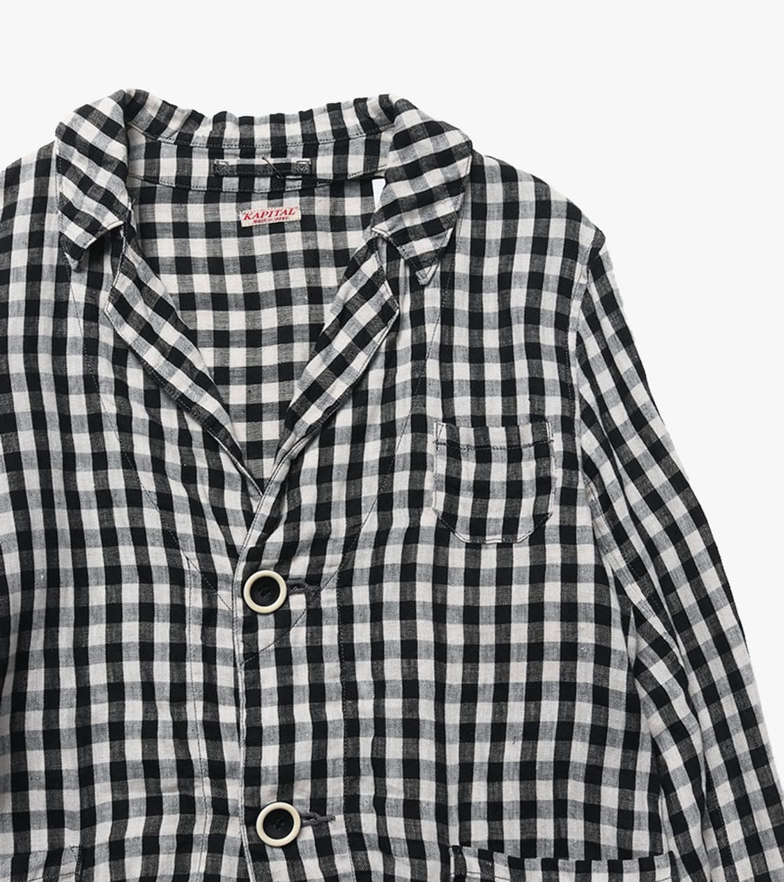 KAPITAL - LINEN CHECK JACKET 상품이미지2