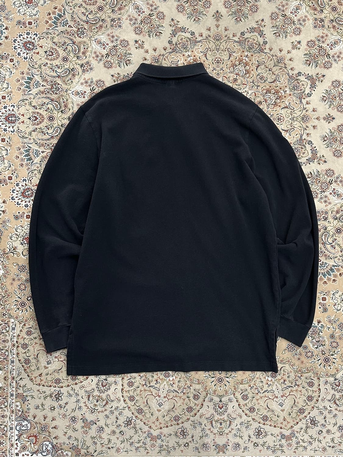 폴로 랄프로렌 블랙/화이트 커스텀핏 빅포니 카라티  상품이미지2