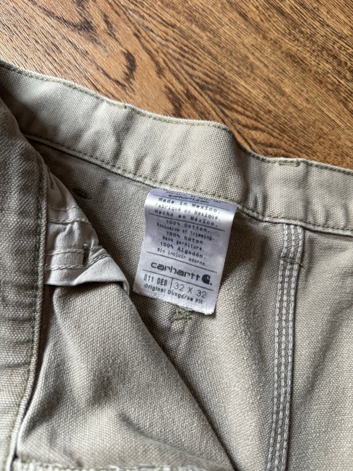 [32]칼하트 USA 더티워싱 데저트 탄 싱글니 카펜터 워크 팬츠 상품이미지8