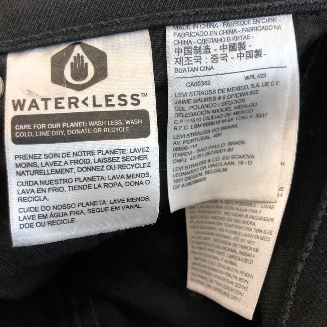 리바이스 오리지널 블랙 크롭 데님진 34 인치 상품이미지4