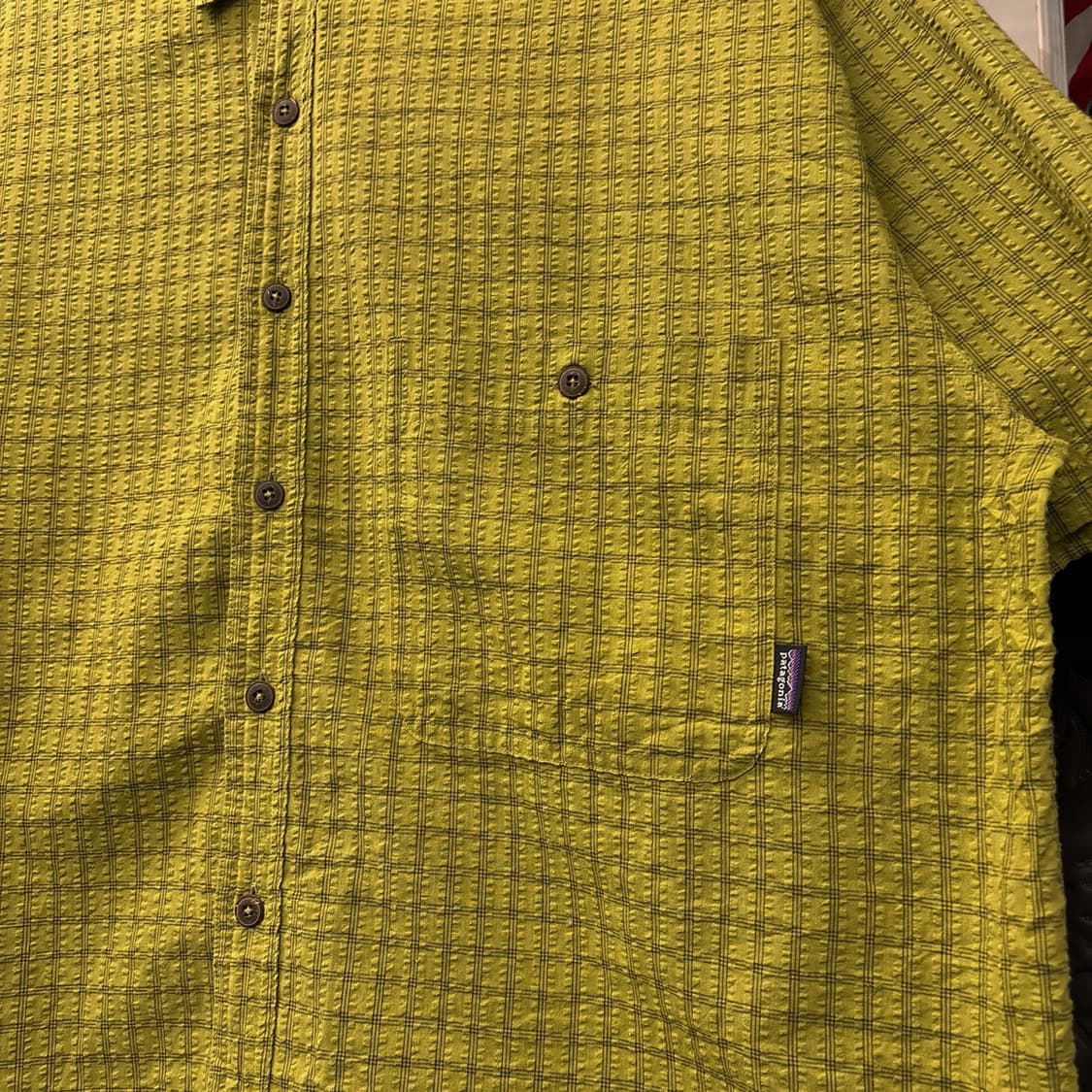 00s 파타고니아 어크로스 체크패턴 시어서커 셔츠 올리브 N1154 상품이미지6