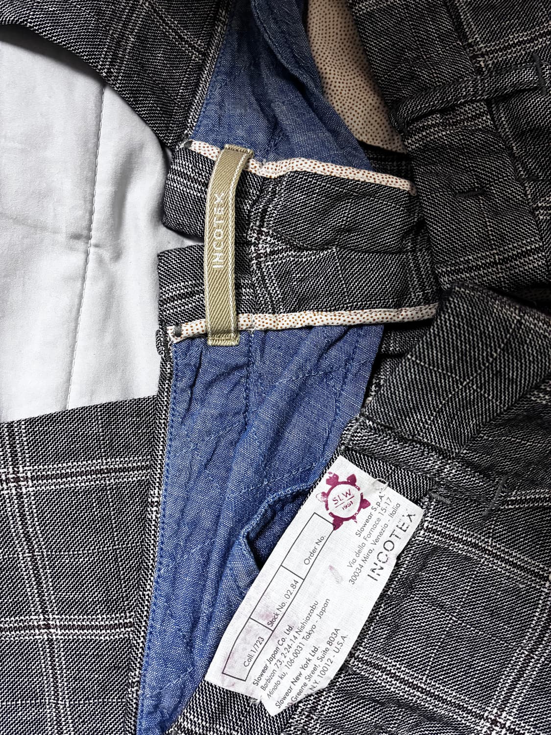 인코텍스 슬림핏 체크팬츠 상품이미지3