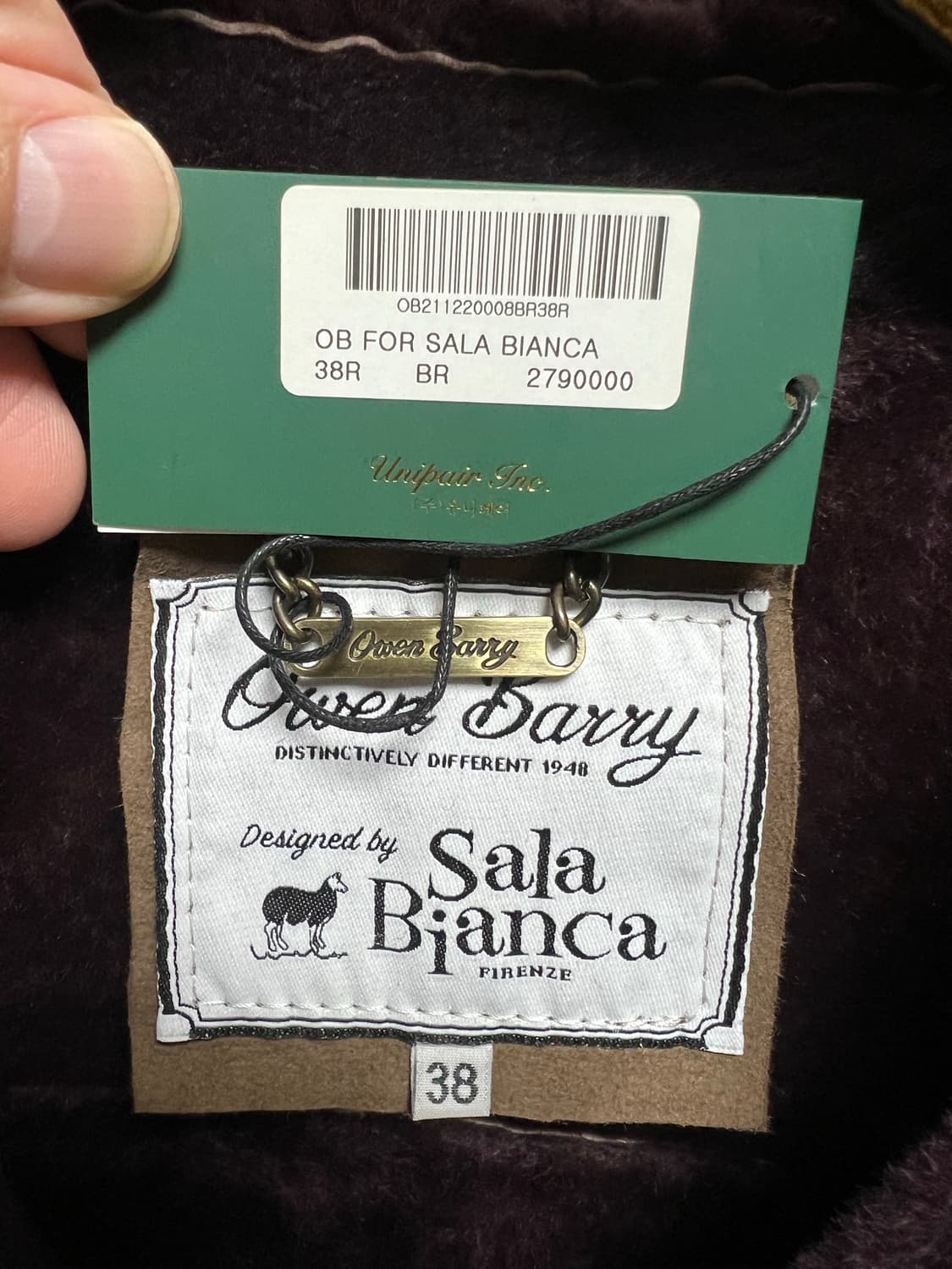 미착용 신품) 오웬베리 사라비앙카 셔링자켓 무스탕 양가죽 38사이즈 상품이미지6