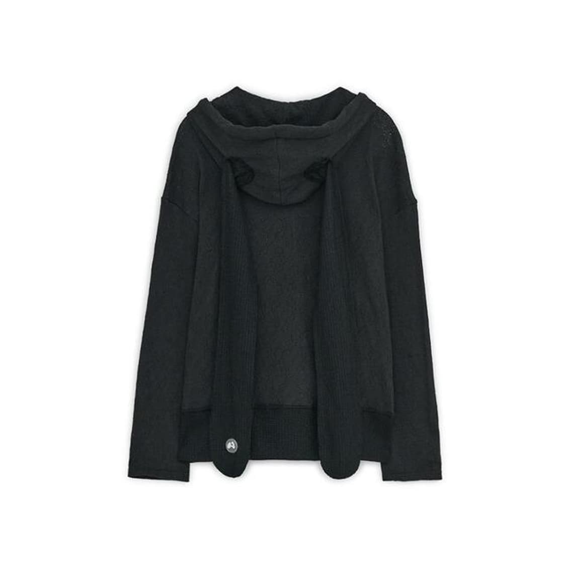 허그유어스킨 토깅 후드집업 블랙 우사미미 토끼귀 갸루 코이세이오 샬롬클럽 상품이미지2