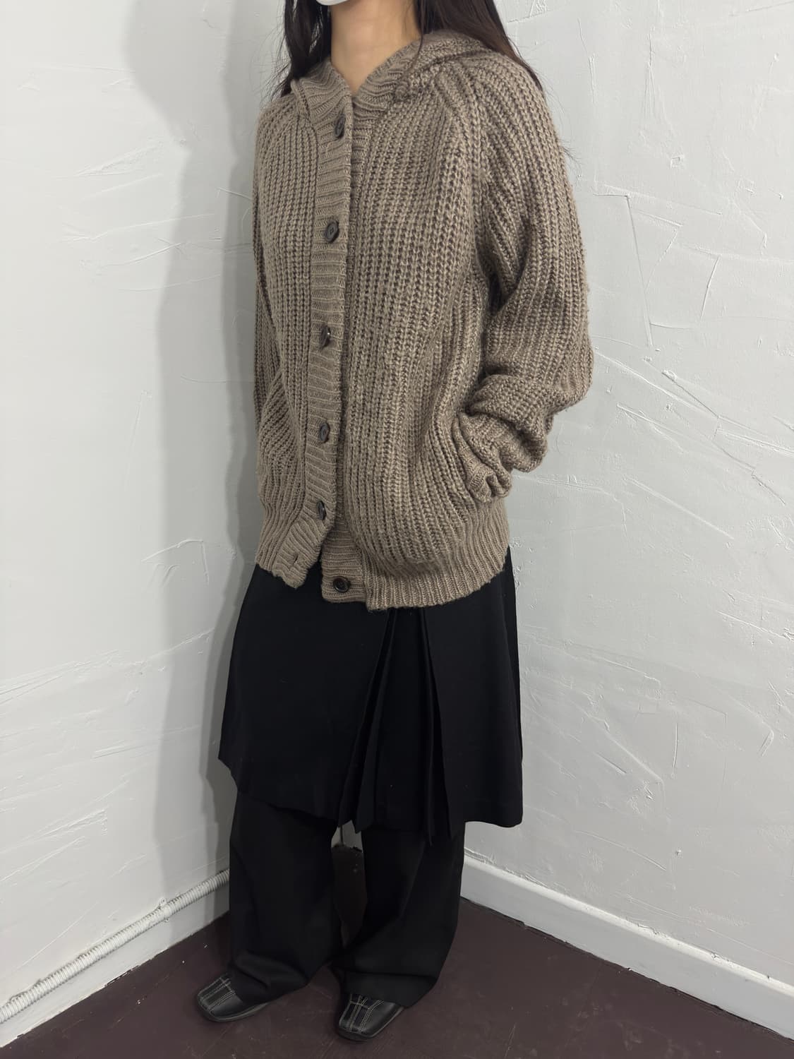 lowrys farm hood button knit cardigan 상품이미지4